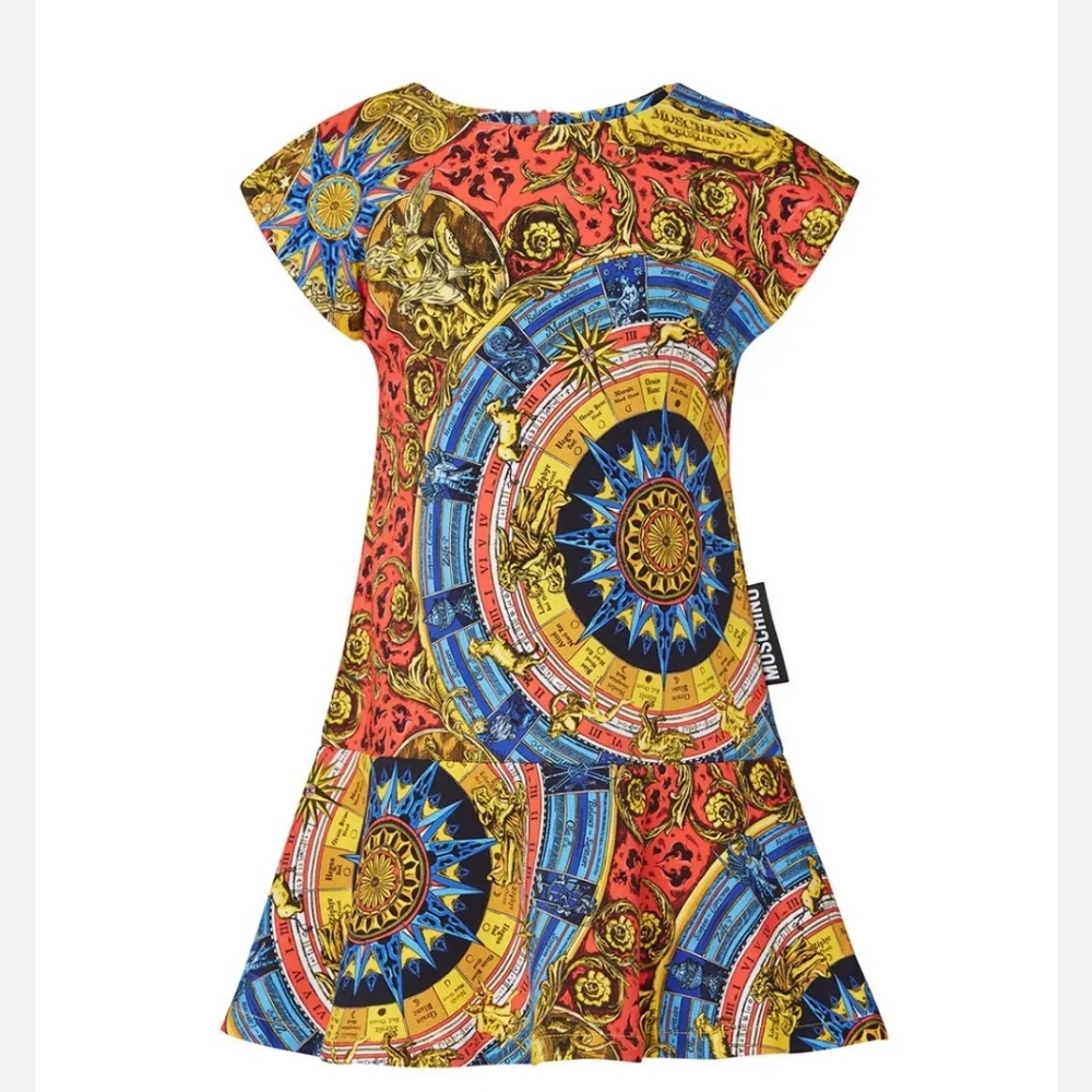 NWOT. Moschino Girl's Zodiac/Celestial Dress. Size 8 years.